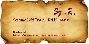 Szomolányi Róbert névjegykártya
